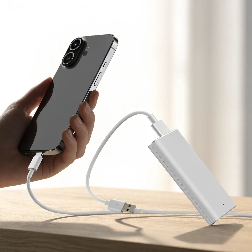 Power bank Baseus 10000mAh sobre fondo claro