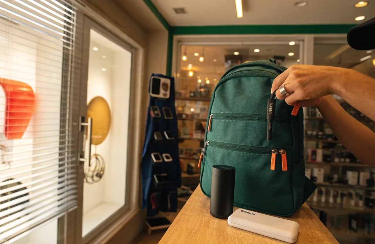 Cable USB-C Aukey de 2 metros enroscado sobre fondo claro